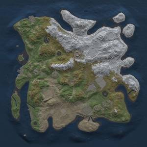 Thumbnail Rust Map: Procedural Map, Size: 3500, Seed: 563389688, 15 Monuments