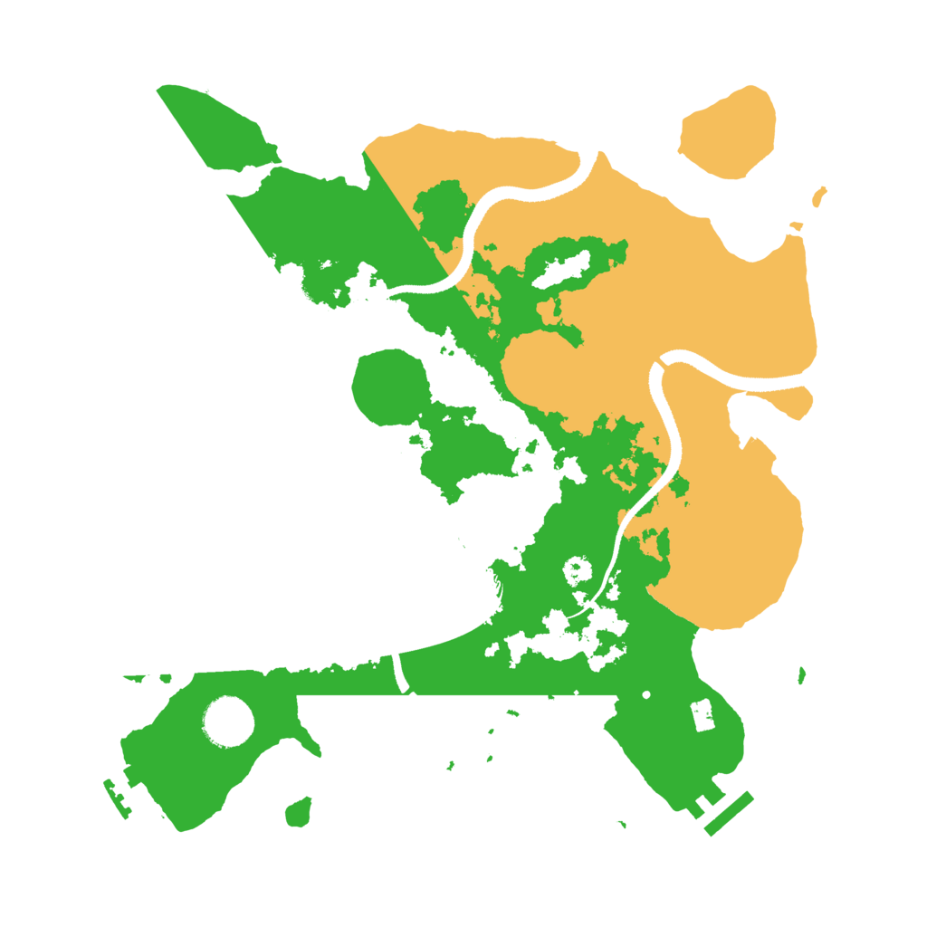 Biome Rust Map: Procedural Map, Size: 3250, Seed: 4833058