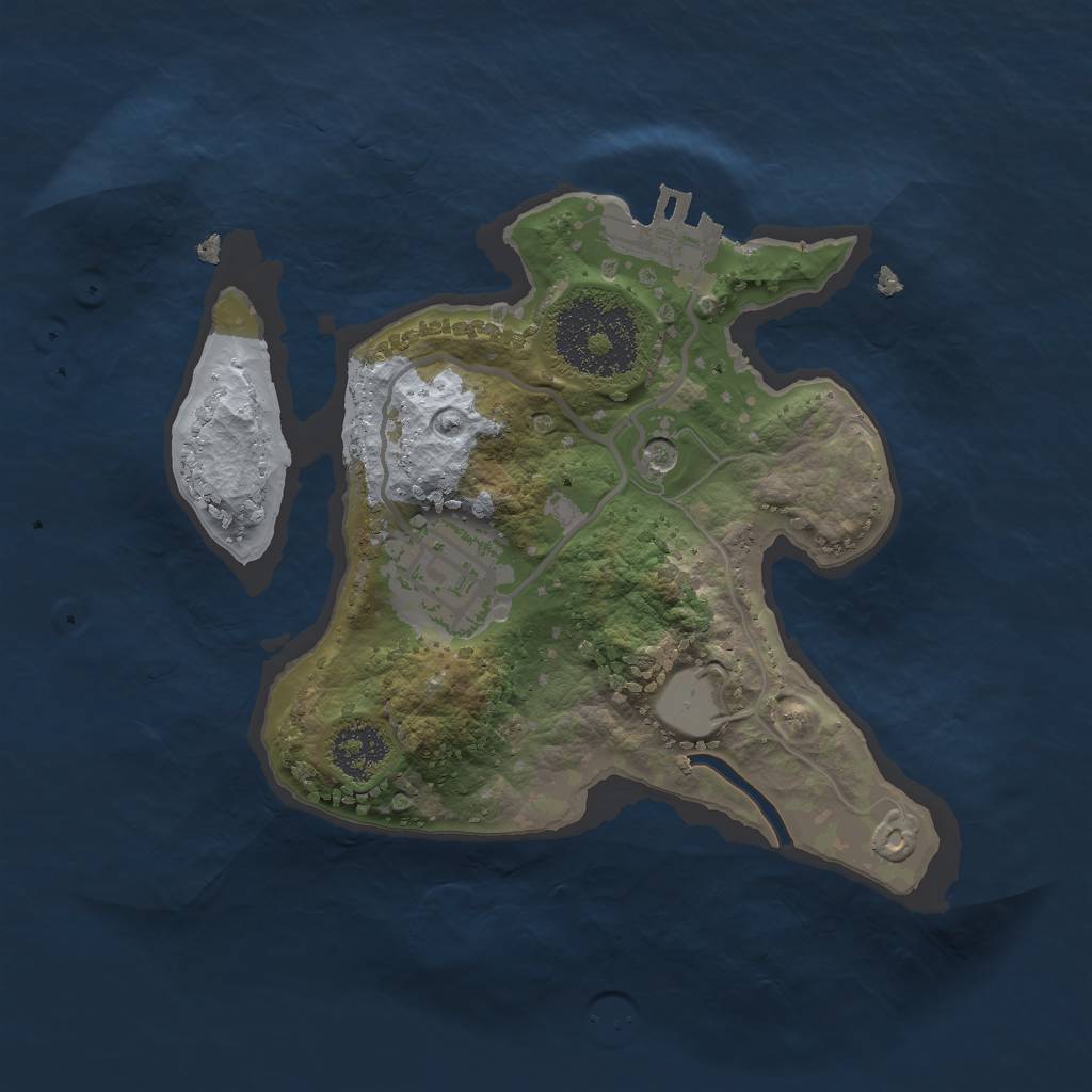 Rust Map: Procedural Map, Size: 2000, Seed: 96, 6 Monuments