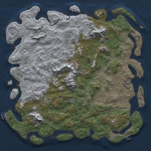 Thumbnail Rust Map: Procedural Map, Size: 6000, Seed: 55, 19 Monuments