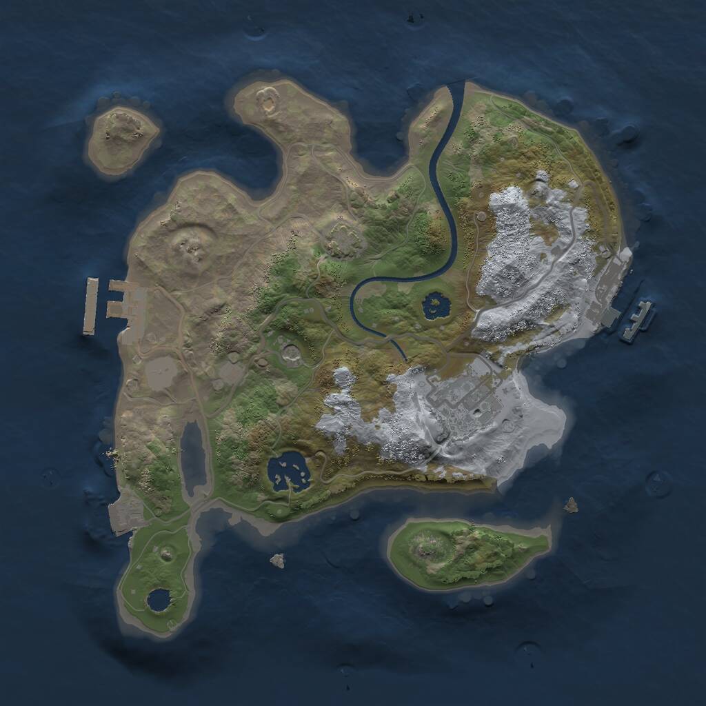 Rust Map: Procedural Map, Size: 2500, Seed: 1595865912, 7 Monuments