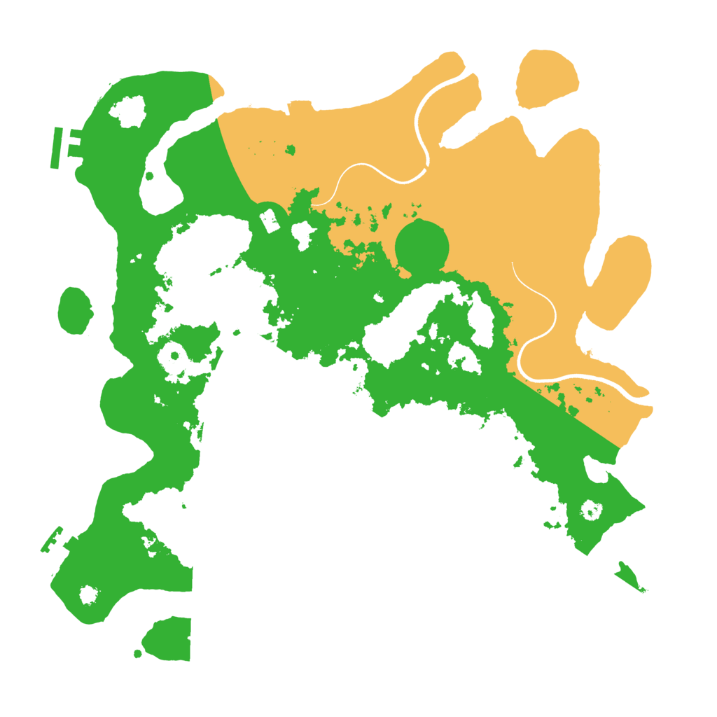 Biome Rust Map: Procedural Map, Size: 3500, Seed: 80592041