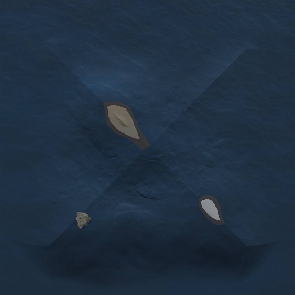 Rust Map: Procedural Map, Size: 1000, Seed: 987654321, 3 Monuments