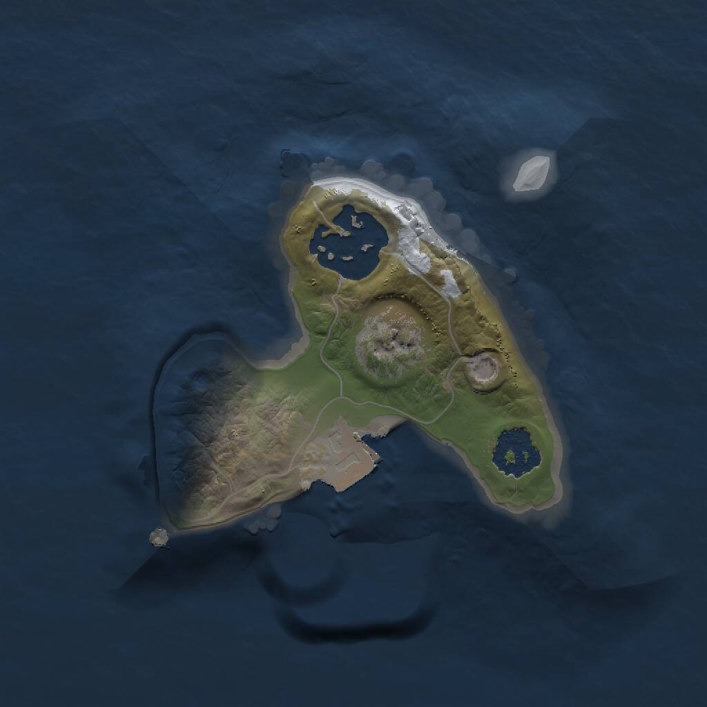 Rust Map: Procedural Map, Size: 1500, Seed: 82415, 2 Monuments