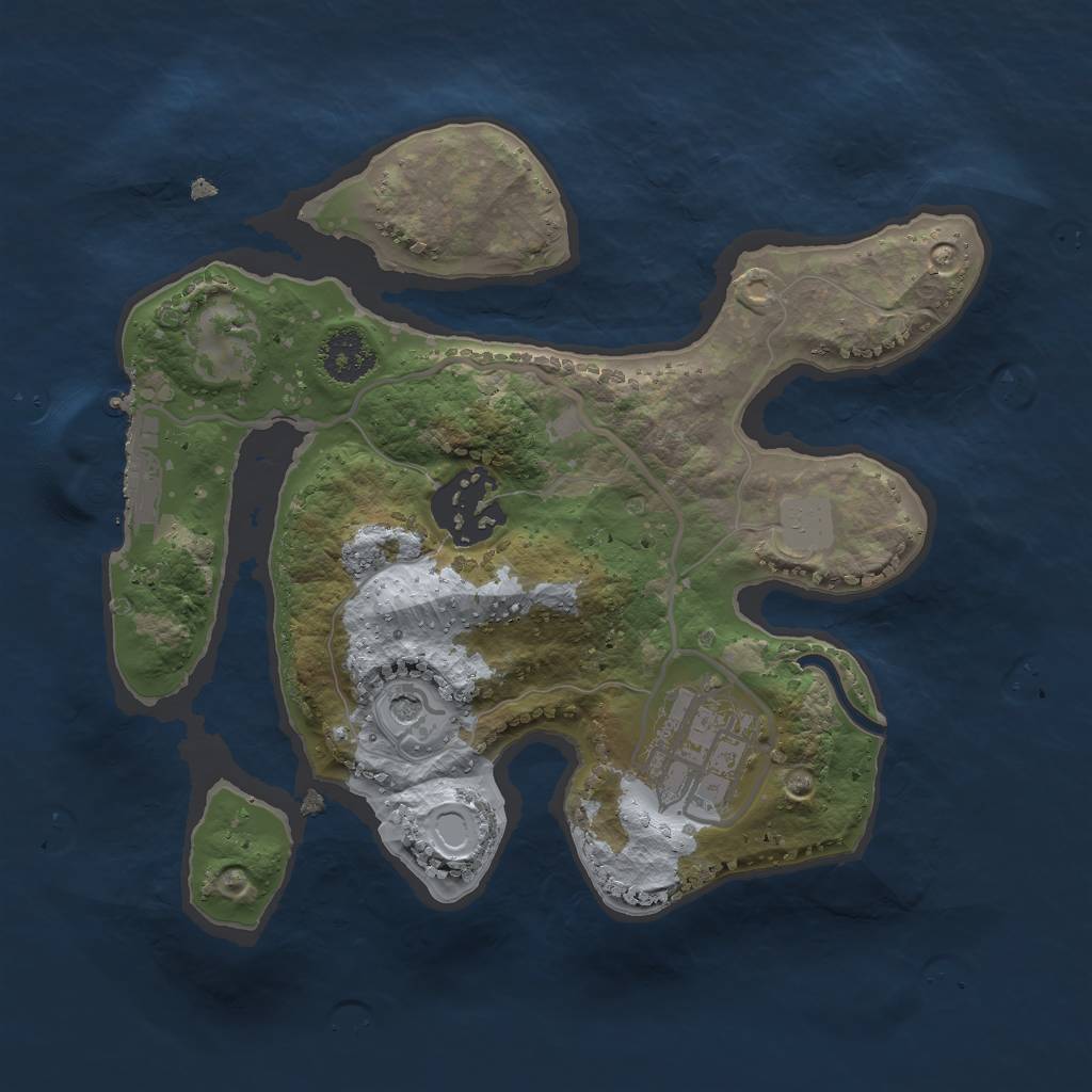 Rust Map: Procedural Map, Size: 2200, Seed: 1369420631, 7 Monuments