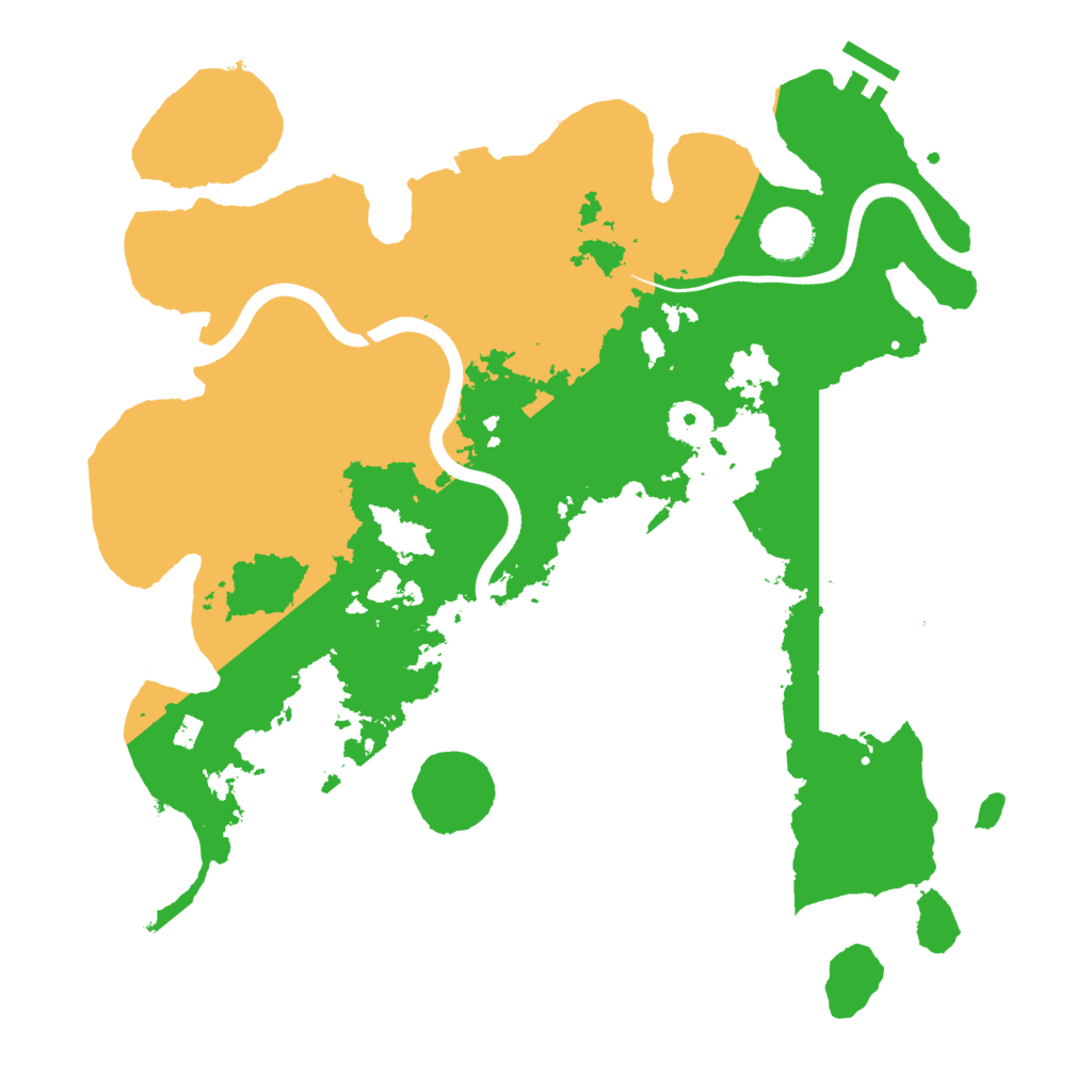 Biome Rust Map: Procedural Map, Size: 3650, Seed: 966092