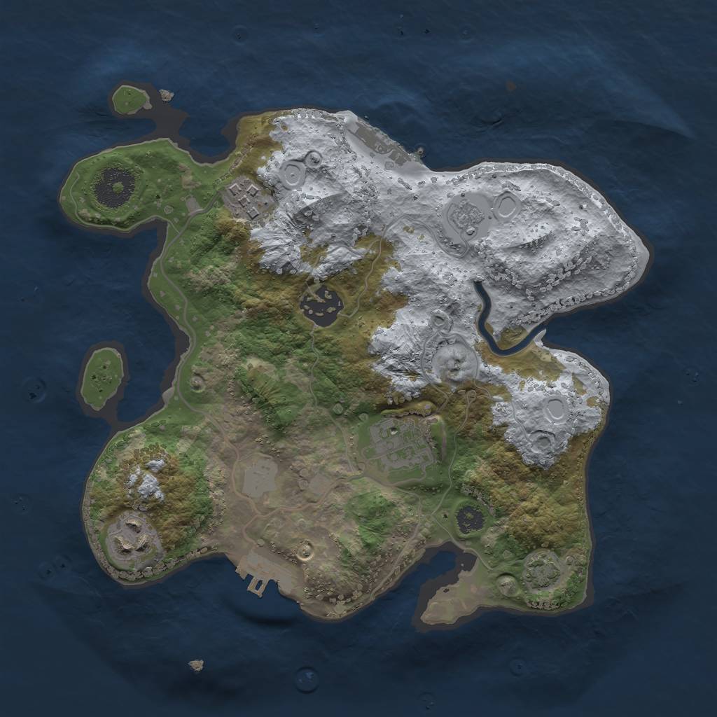 Rust Map: Procedural Map, Size: 2700, Seed: 45828603, 11 Monuments