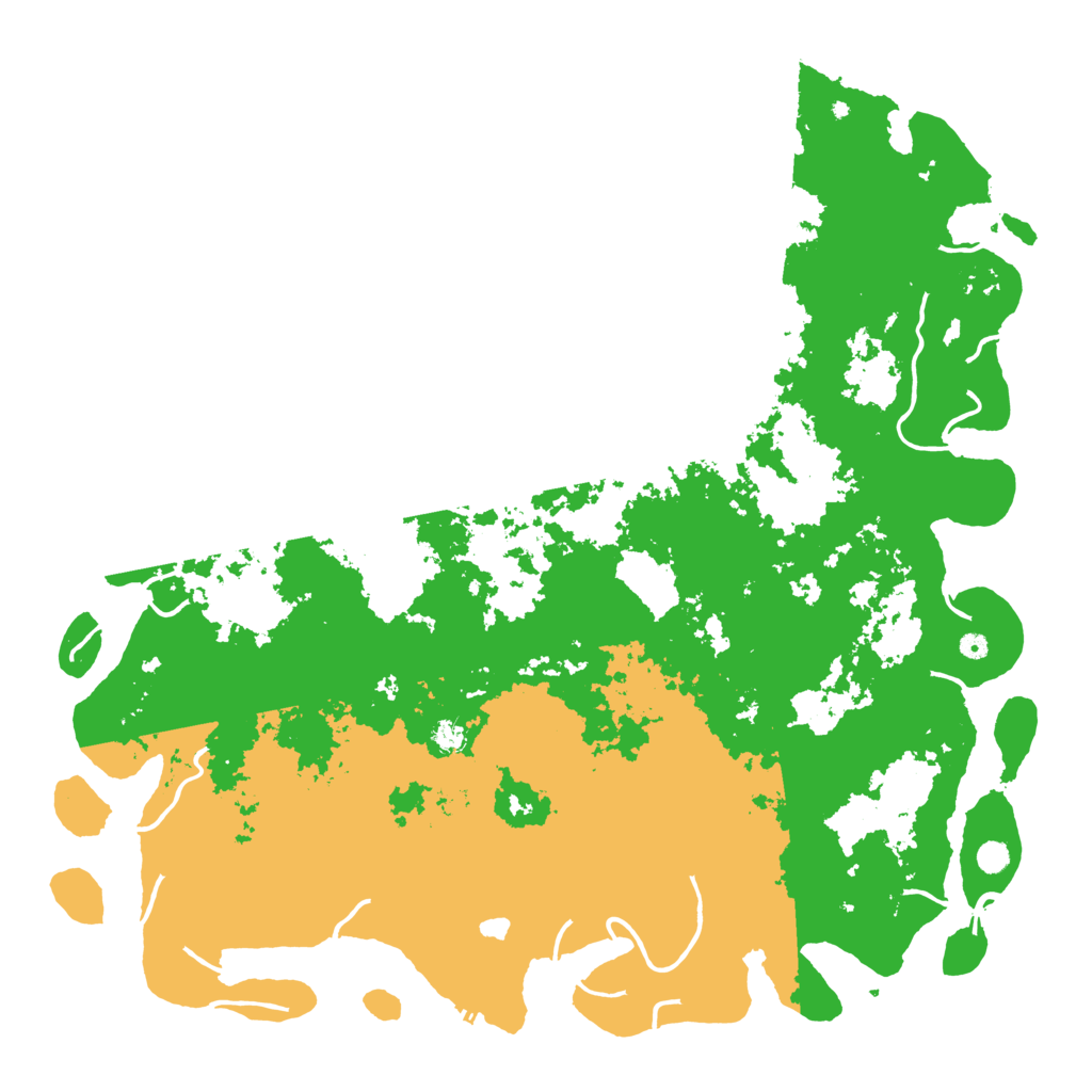 Biome Rust Map: Procedural Map, Size: 6000, Seed: 69421