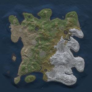 Thumbnail Rust Map: Procedural Map, Size: 3250, Seed: 1179699317, 14 Monuments