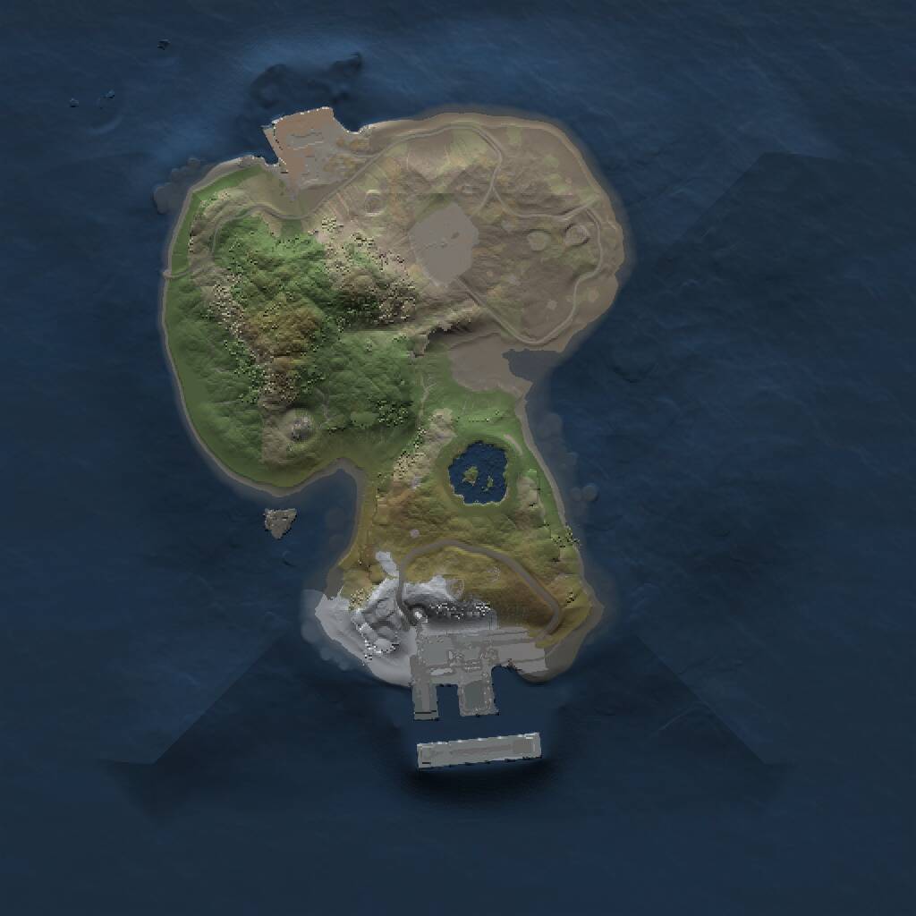 Rust Map: Procedural Map, Size: 1500, Seed: 2096532204, 2 Monuments