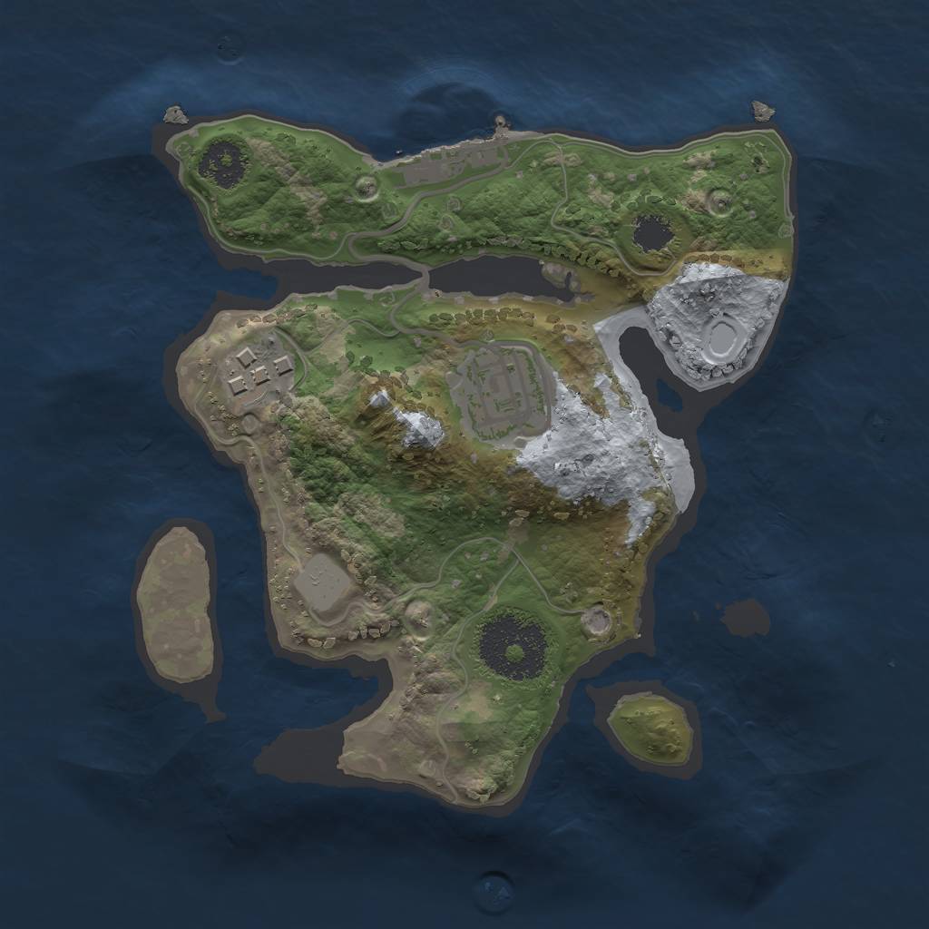 Rust Map: Procedural Map, Size: 2100, Seed: 1632866420, 6 Monuments