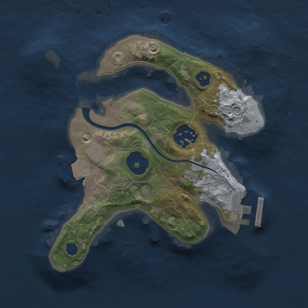 Rust Map: Procedural Map, Size: 2100, Seed: 413049931, 3 Monuments