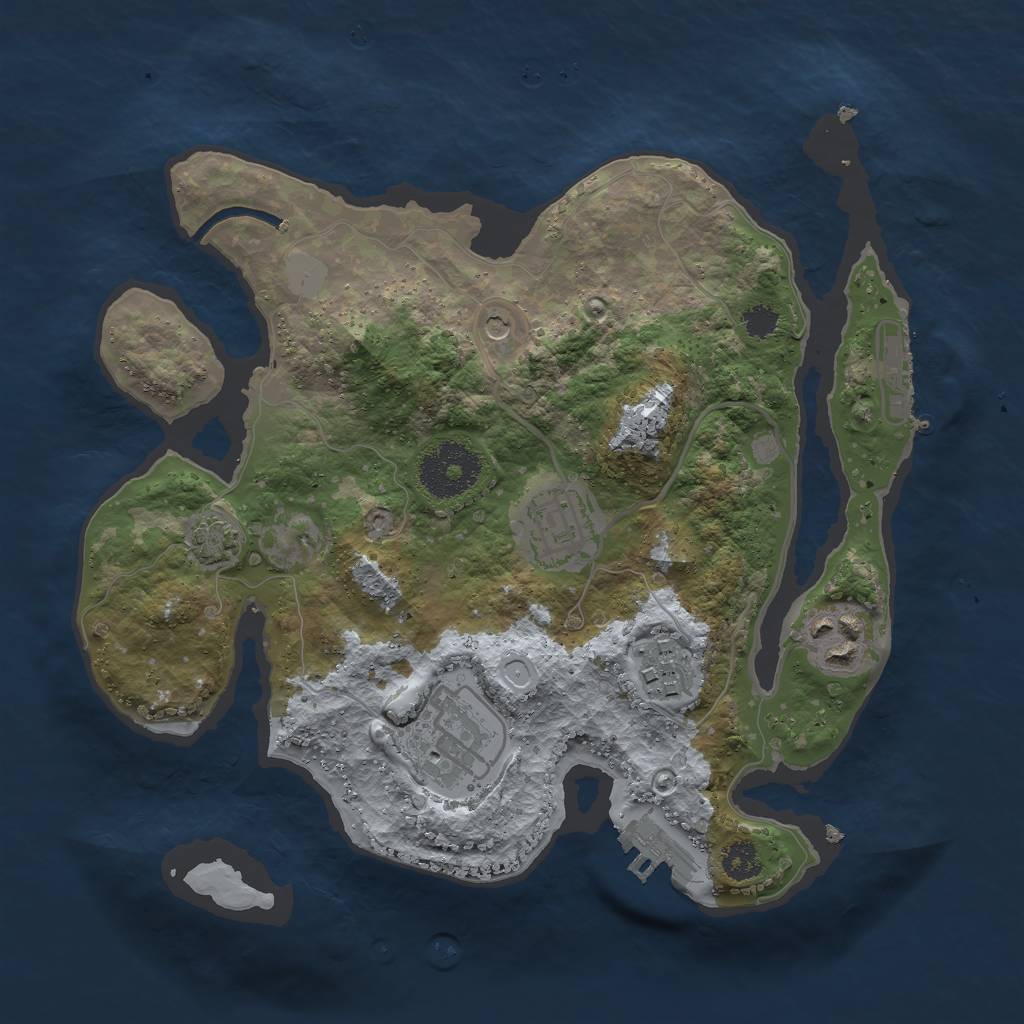 Rust Map: Procedural Map, Size: 2700, Seed: 209528645, 11 Monuments