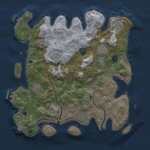 Thumbnail Rust Map: Procedural Map, Size: 3750, Seed: 562302475, 14 Monuments