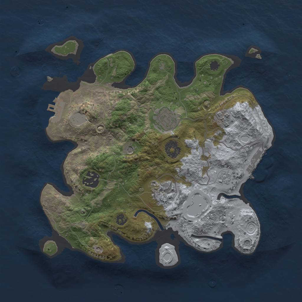 Rust Map: Procedural Map, Size: 2700, Seed: 568394, 11 Monuments