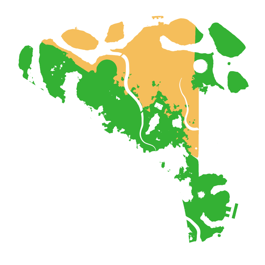 Biome Rust Map: Procedural Map, Size: 3500, Seed: 158453