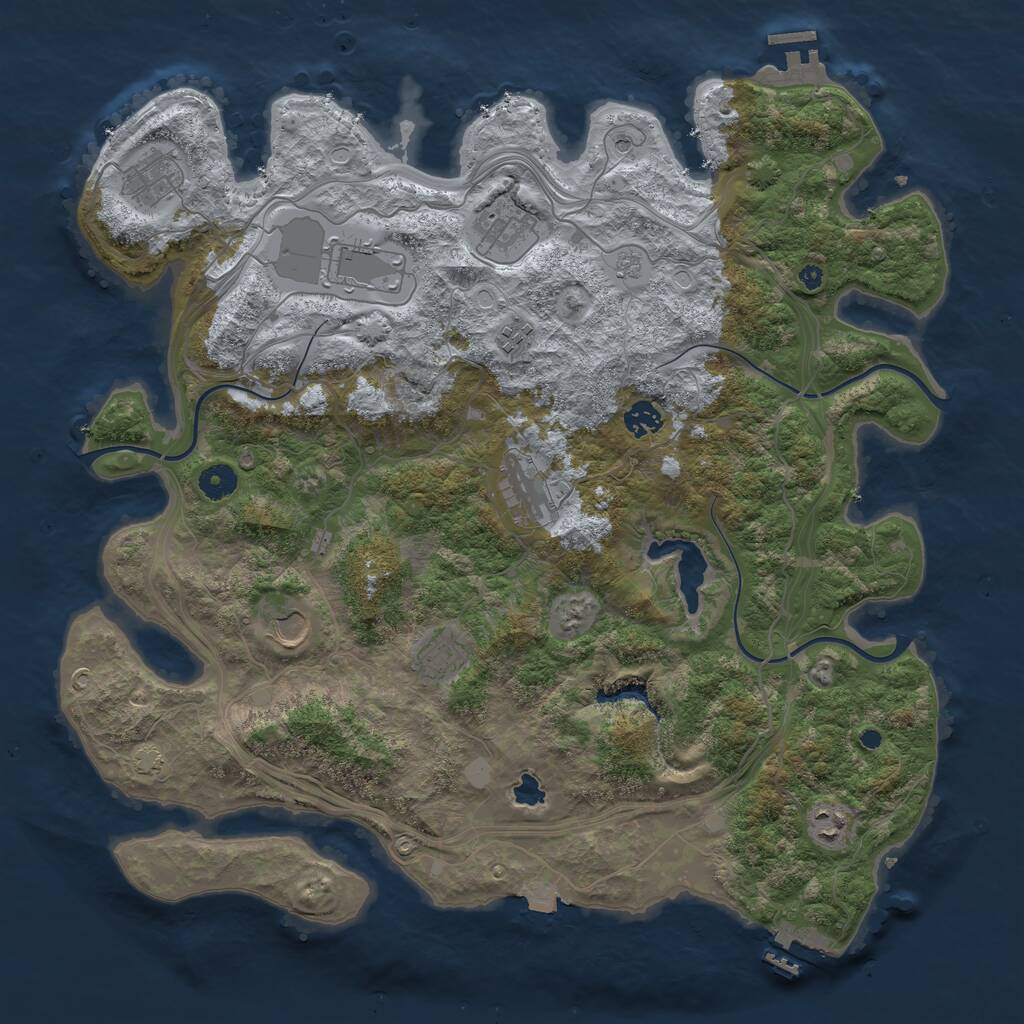 Rust Map: Procedural Map, Size: 4250, Seed: 29694680, 15 Monuments