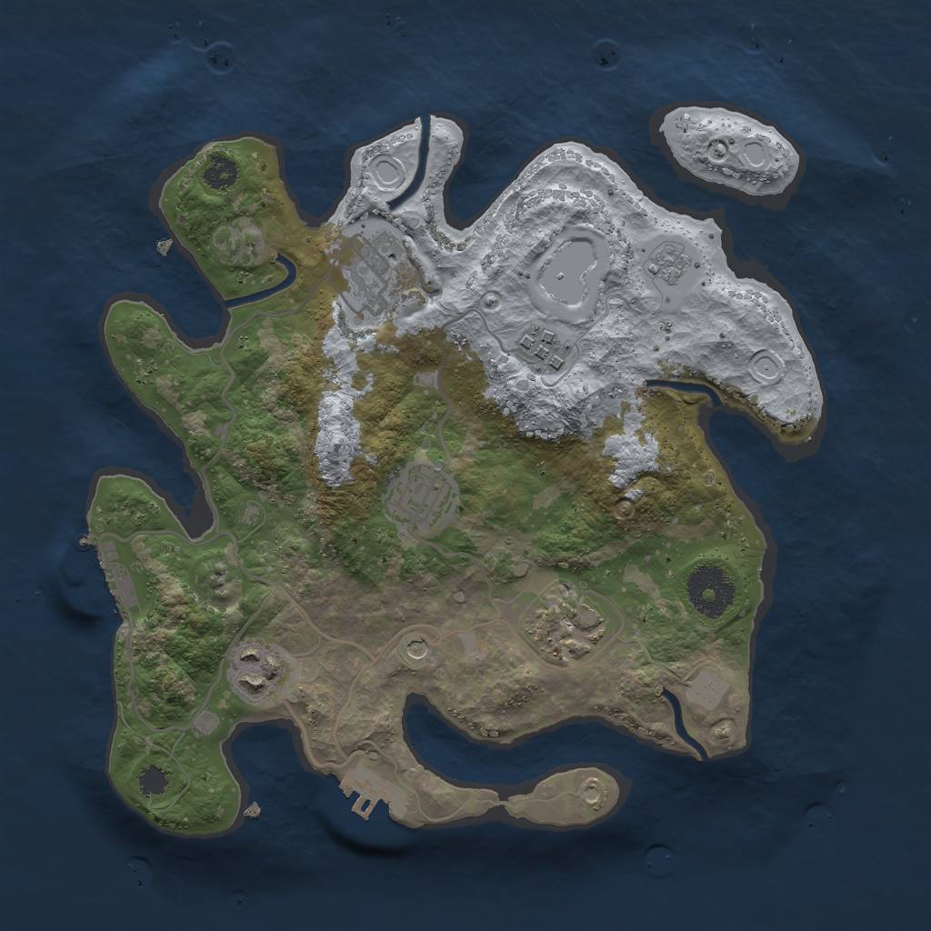 Rust Map: Procedural Map, Size: 2900, Seed: 69, 12 Monuments