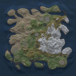 Thumbnail Rust Map: Procedural Map, Size: 3500, Seed: 5670, 17 Monuments