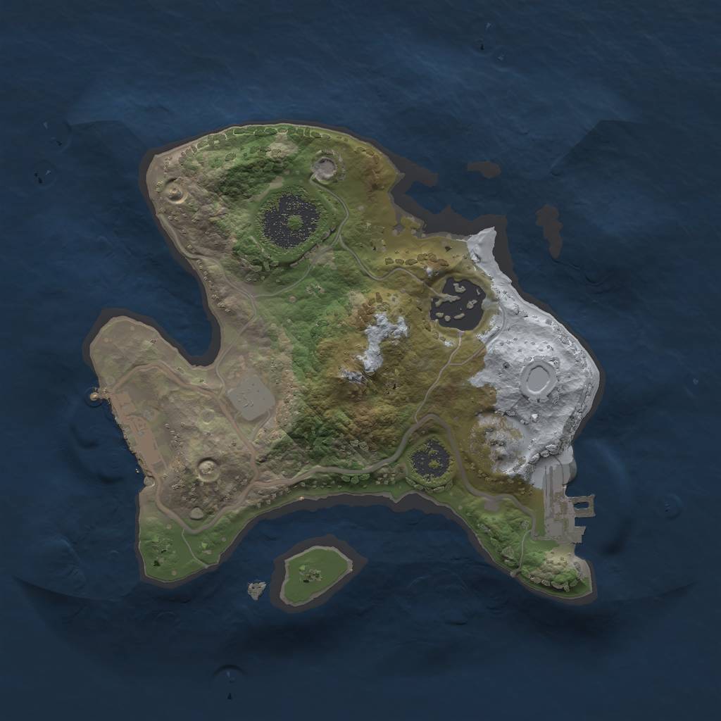 Rust Map: Procedural Map, Size: 2000, Seed: 2015339572, 6 Monuments