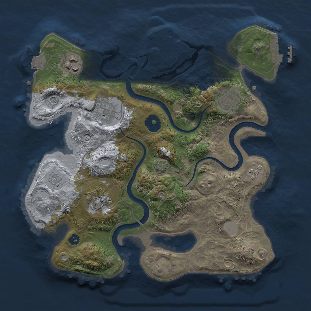Rust Map: Procedural Map, Size: 2850, Seed: 45217632, 11 Monuments