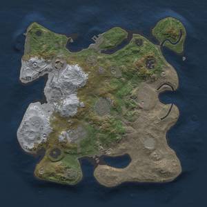 Thumbnail Rust Map: Procedural Map, Size: 2850, Seed: 45217632, 14 Monuments