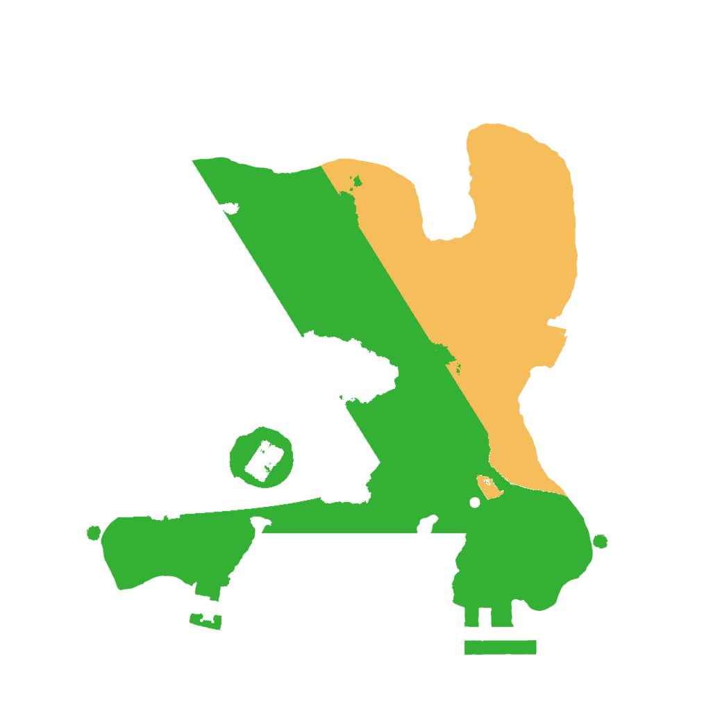 Biome Rust Map: Procedural Map, Size: 2000, Seed: 491834205