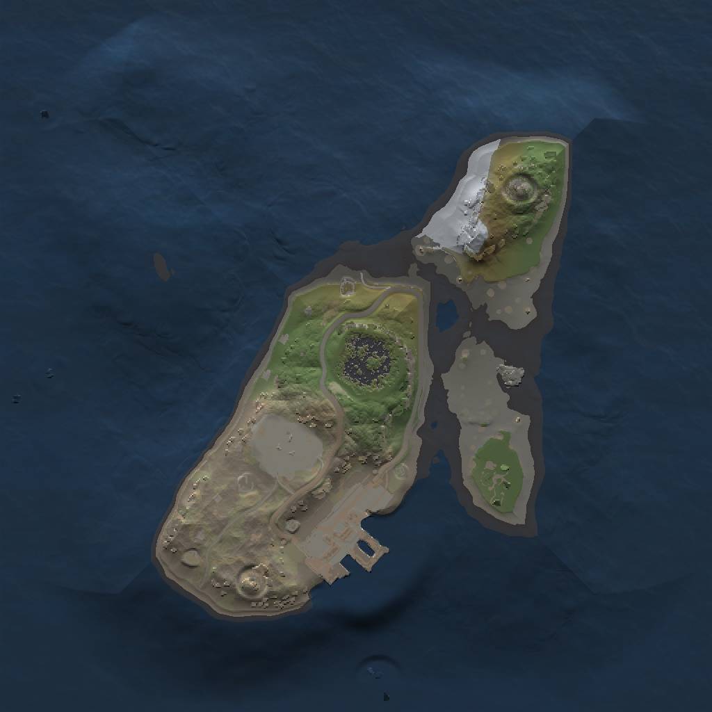 Rust Map: Procedural Map, Size: 1440, Seed: 231566, 4 Monuments