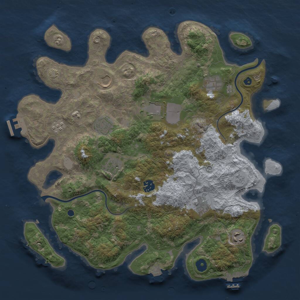 Rust Map: Procedural Map, Size: 3800, Seed: 95372724, 15 Monuments