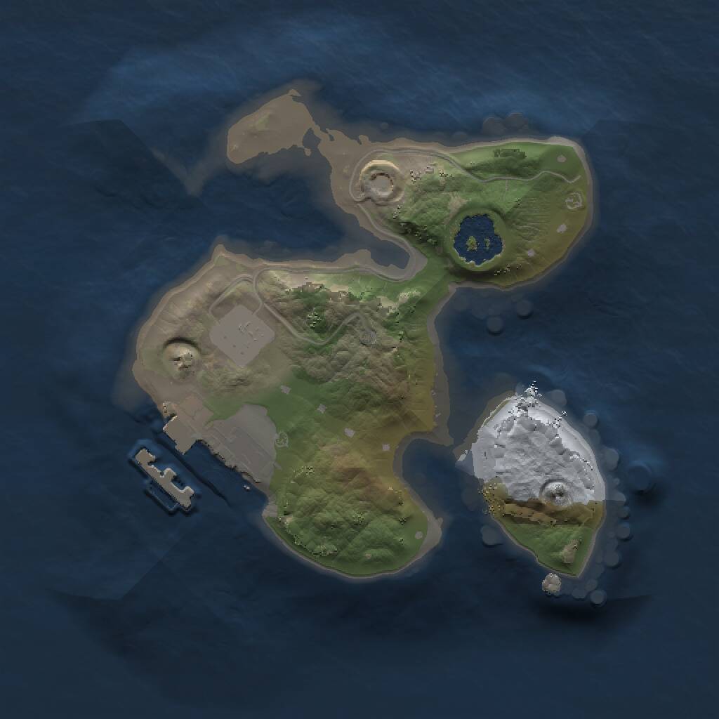 Rust Map: Procedural Map, Size: 1500, Seed: 1336850390, 2 Monuments