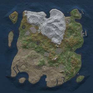 Thumbnail Rust Map: Procedural Map, Size: 3500, Seed: 423333548, 16 Monuments