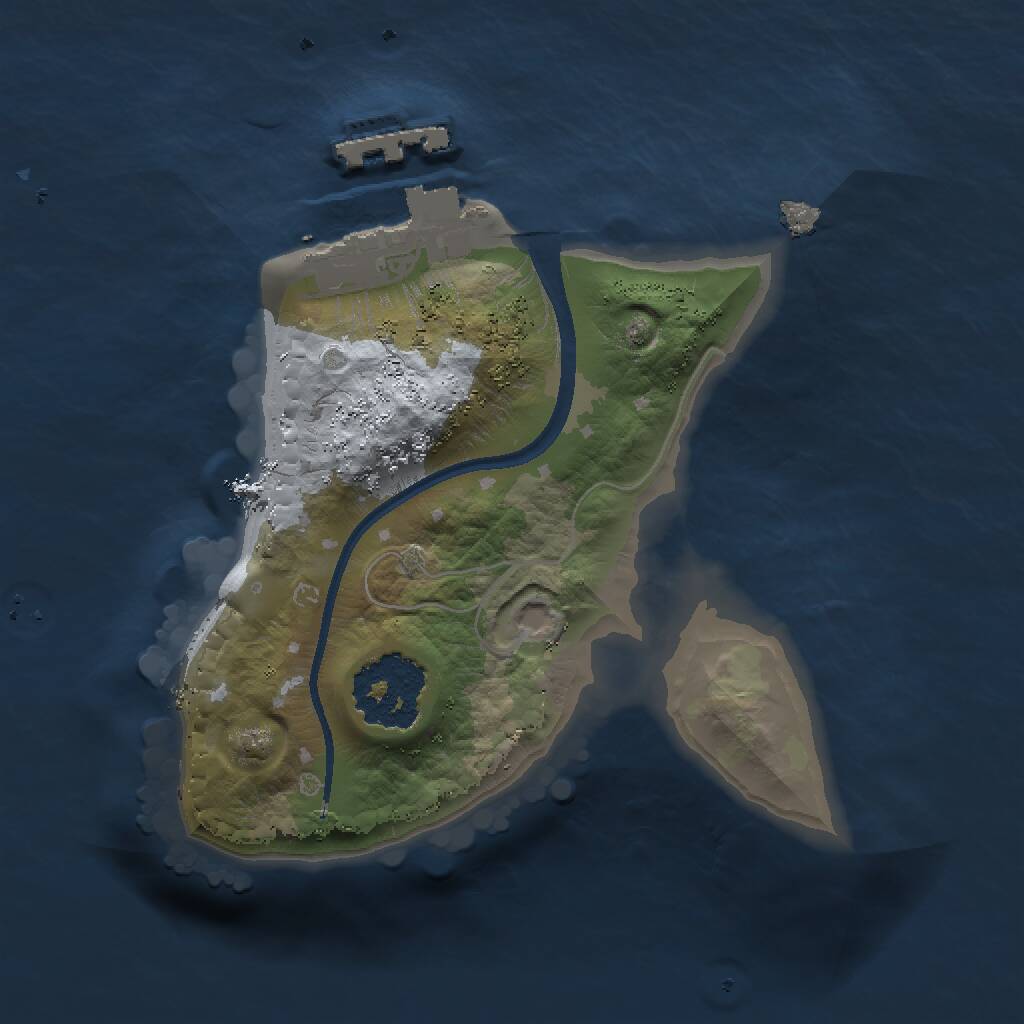 Rust Map: Procedural Map, Size: 1400, Seed: 4365345, 2 Monuments