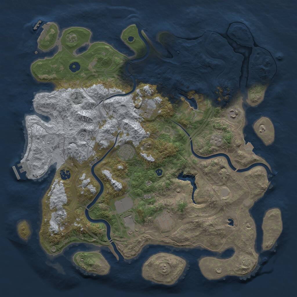 Rust Map: Procedural Map, Size: 4250, Seed: 10062, 14 Monuments