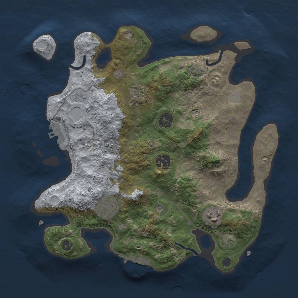 Rust Map: Procedural Map, Size: 3000, Seed: 191939170, 13 Monuments