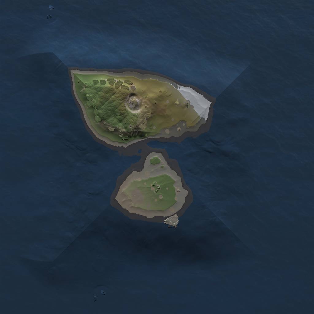 Rust Map: Procedural Map, Size: 1200, Seed: 1234567890, 3 Monuments