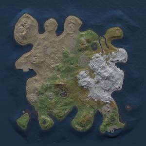 Thumbnail Rust Map: Procedural Map, Size: 3000, Seed: 980583275, 12 Monuments