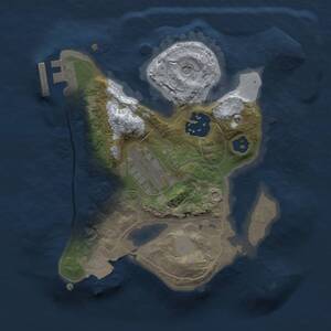 Thumbnail Rust Map: Procedural Map, Size: 2000, Seed: 1925664991, 5 Monuments