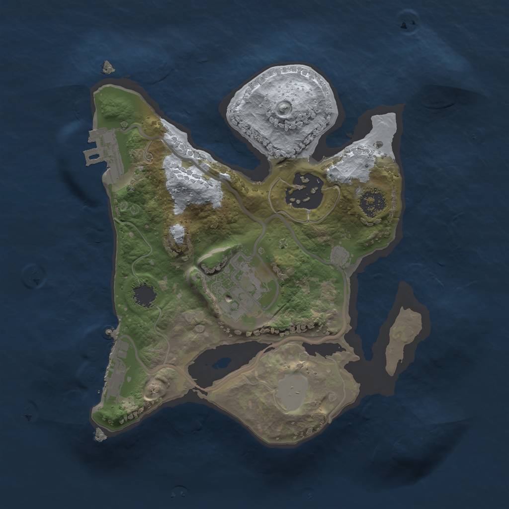 Rust Map: Procedural Map, Size: 2000, Seed: 1925664991, 7 Monuments