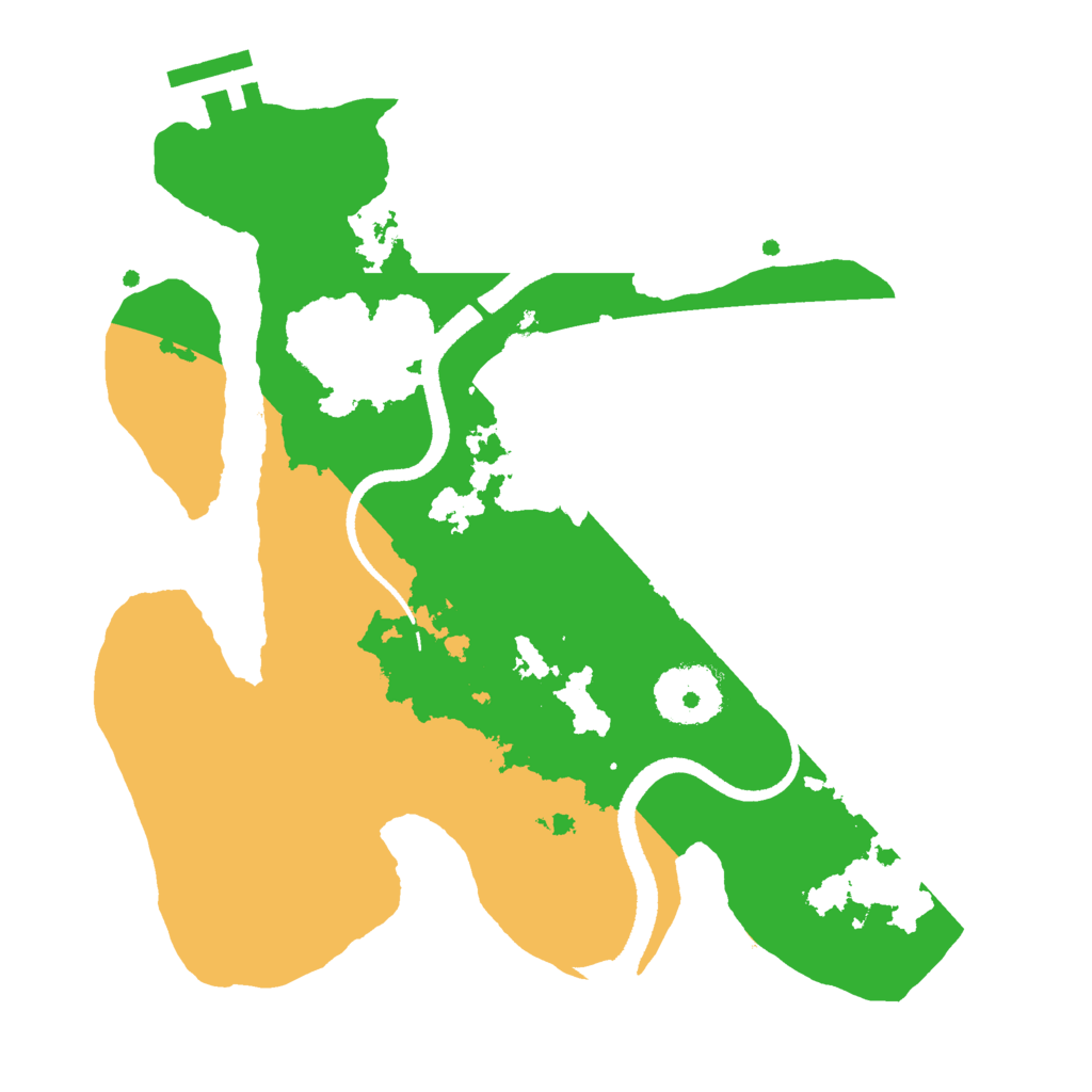 Biome Rust Map: Procedural Map, Size: 2600, Seed: 530895244