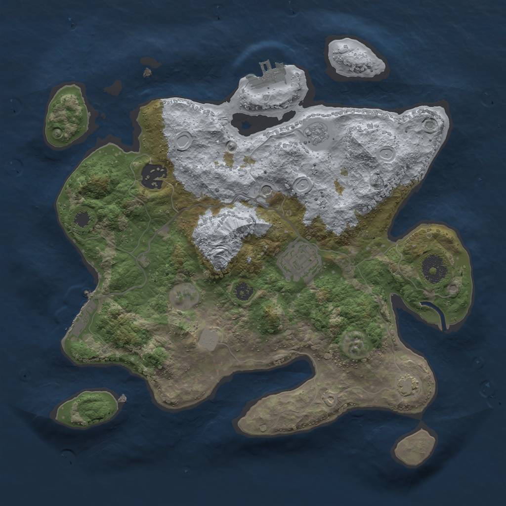 Rust Map: Procedural Map, Size: 2900, Seed: 78193669, 10 Monuments