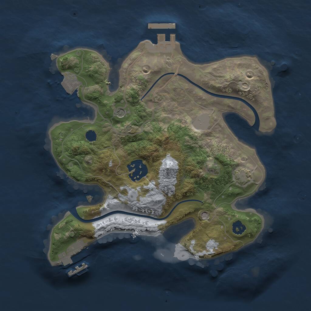 Rust Map: Procedural Map, Size: 2300, Seed: 1342, 6 Monuments
