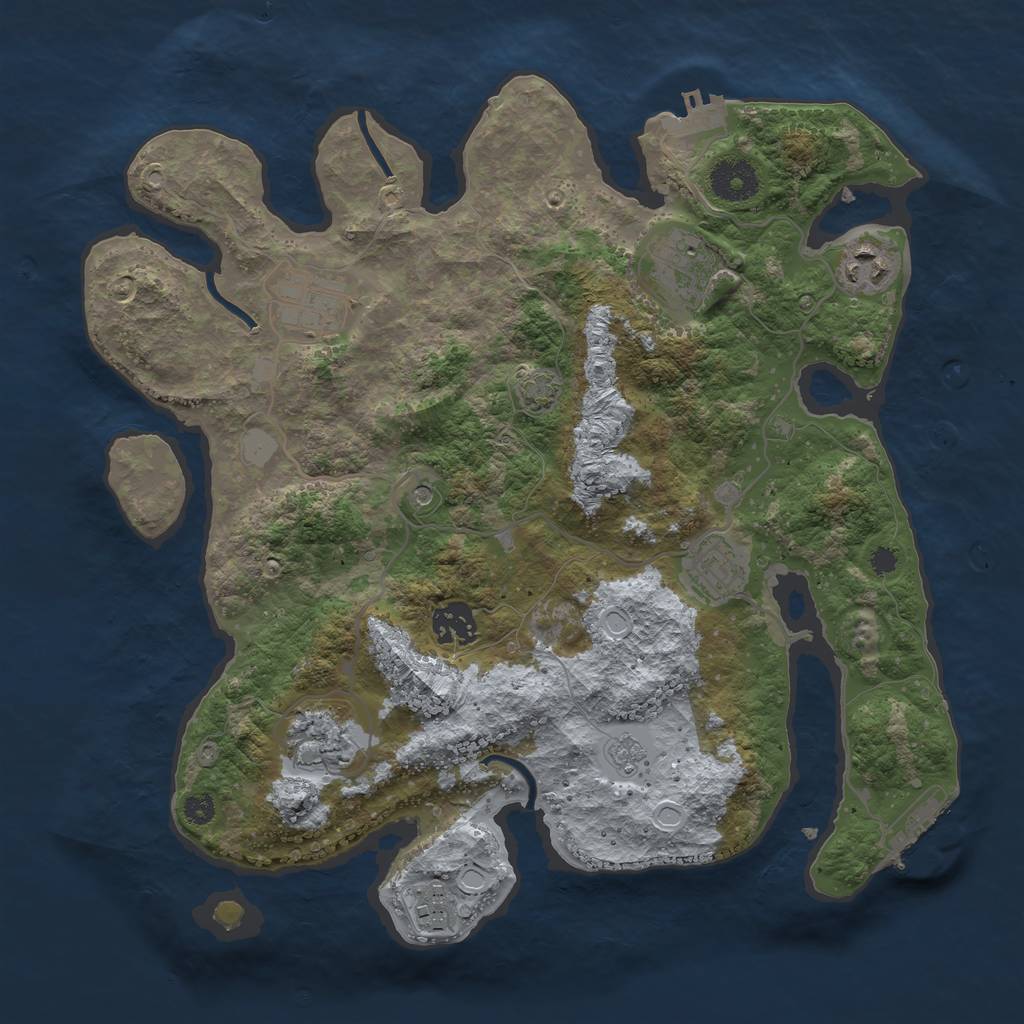 Rust Map: Procedural Map, Size: 3400, Seed: 89142964, 15 Monuments