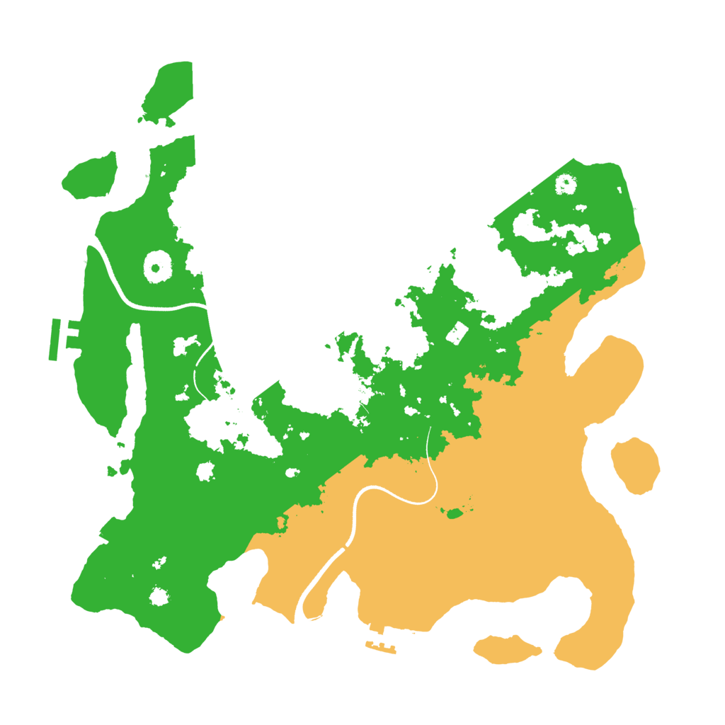 Biome Rust Map: Procedural Map, Size: 3500, Seed: 432636538
