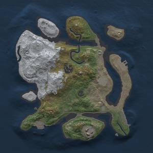 Thumbnail Rust Map: Procedural Map, Size: 2500, Seed: 1369, 9 Monuments