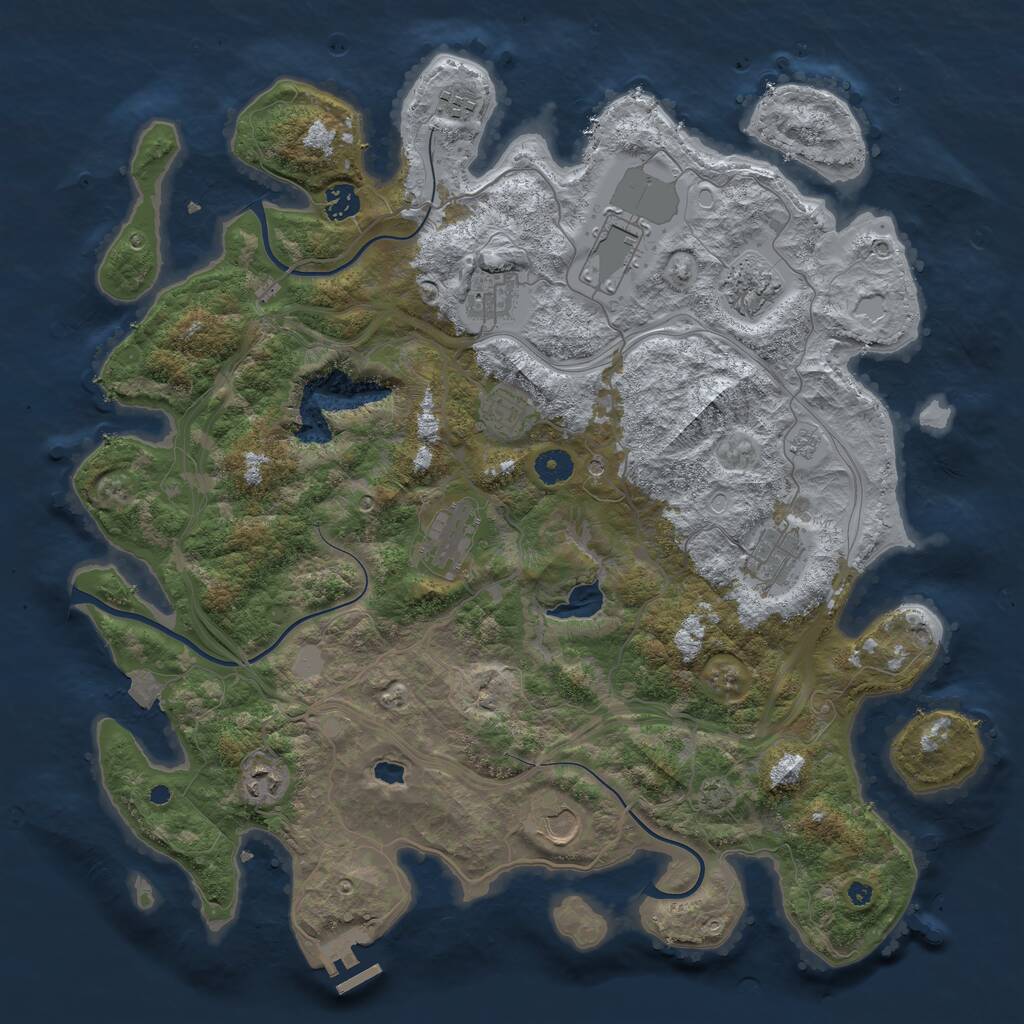 Rust Map: Procedural Map, Size: 4250, Seed: 987787265, 15 Monuments