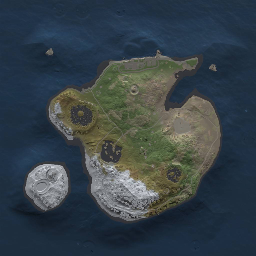 Rust Map: Procedural Map, Size: 1750, Seed: 781737704, 5 Monuments