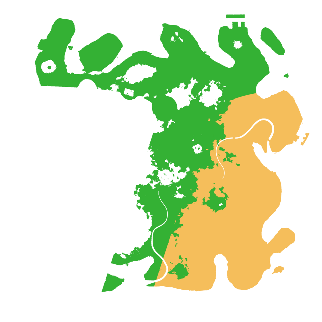 Biome Rust Map: Procedural Map, Size: 3500, Seed: 37791