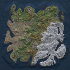 Thumbnail Rust Map: Procedural Map, Size: 4000, Seed: 1111118, 16 Monuments