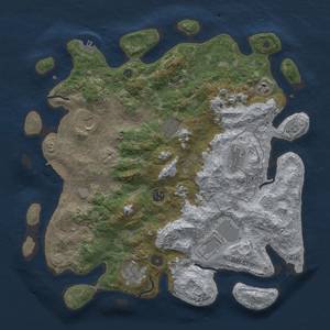 Thumbnail Rust Map: Procedural Map, Size: 4000, Seed: 2139839491, 16 Monuments