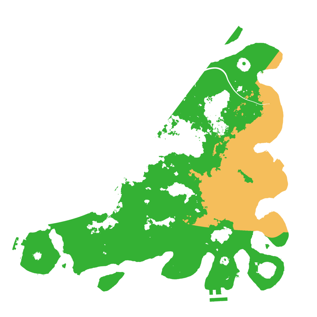 Biome Rust Map: Procedural Map, Size: 3600, Seed: 31555340